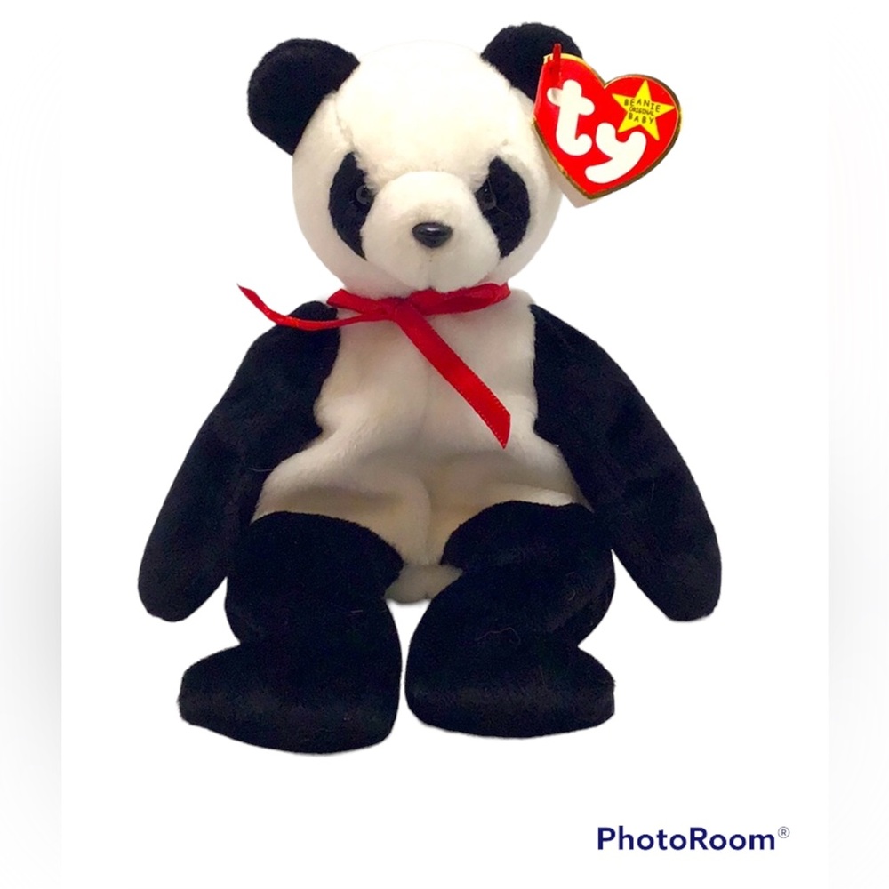 💚 FREE with any purchase ⭐️ 1997 TY “Fortune” Beanie Baby Panda